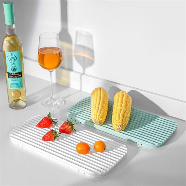 

kitchen storage & organization bar silicone outflow pad drying mat dish thick counter deep grooves dry household accessories 2021 arrival se