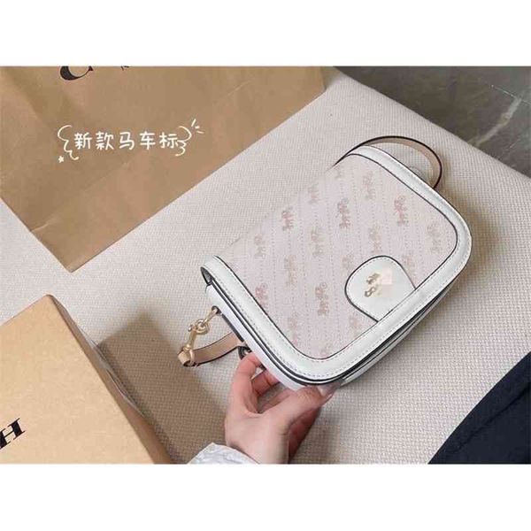 

bags women luxurys hand new product spring and summer star same carriage flip saddle piggy simple niche one shoulder messenger bag zmm