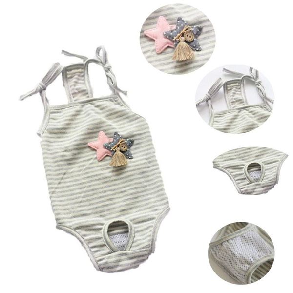 

dog apparel strap physiological pants breathable cotton jumpsuit underwear washable antibacterial diapers pet sanitary brief panties