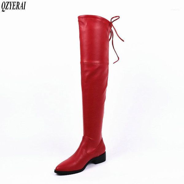 

boots the winter women shoes over knee stretch thigh female size 34-4311, Black