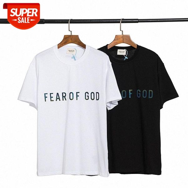 

streetwear men fog main line joint 3m reflective letters high street and women bieber the same short-sleeved t-shirt #an2q, White;black
