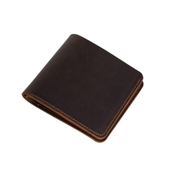 

wallets handmade vintage leather purse personalized engrave po gift short minimalist wallet male genuine men, Red;black