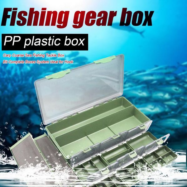 

multi-functional fishing tackle boxes bait lure hooks box plastic components gear storage container accessories