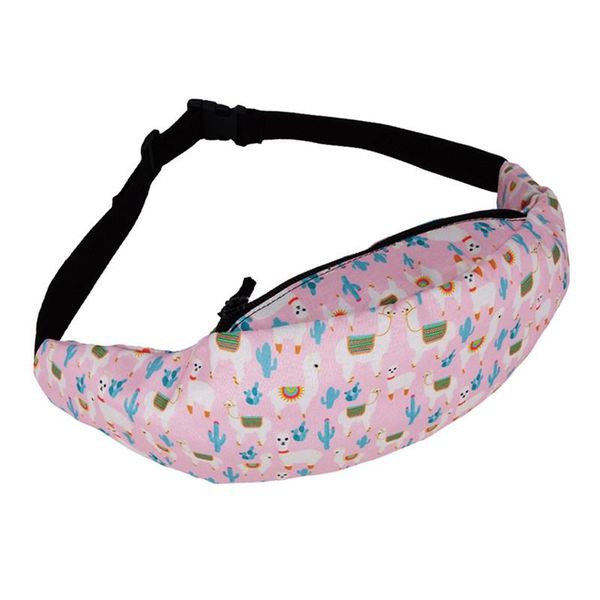 

waist packs for women cartoon print canvas bag travel fanny pack casual mobile phone belt bolsa feminina#40 bags