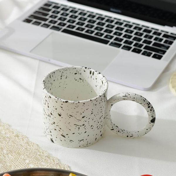 

mugs art breakfast mug milk creative ins coffee nordic retro office couple gift kahve fincan drinking glasses bk50