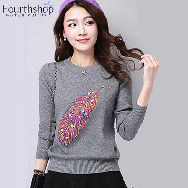 

women's sweaters women fashion sweater pullover long sleeve beading patchwork design casual jumpers autumn winter knit female 2021, White;black