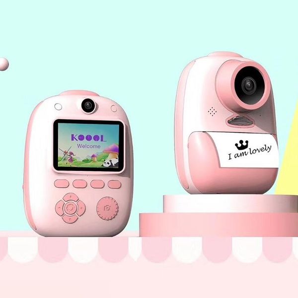 

digital kids camera instant print cameras dual lens 1080p hd resolution with 16gb memory card for girls and boys