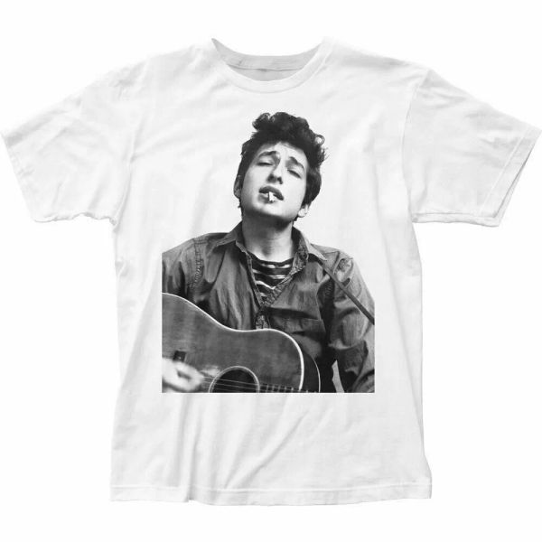 

bob dylan portrait t shirt mens licensed rock n roll music band tee new white, White;black