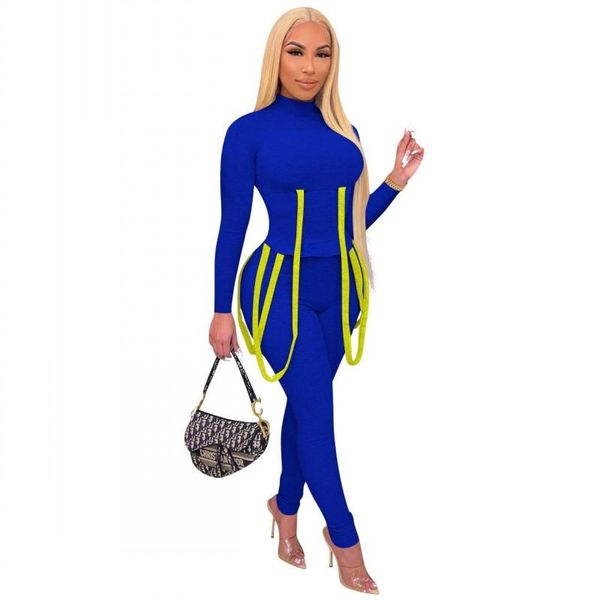 

women's two piece pants autumn winter streetwear set long sleeve sweater and ribbed tracksuit matching fitness outfit, White