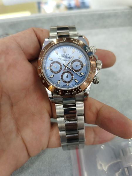

with original box watch 40mm 116500 116506 116518 116509 116520 stainless no chronograph mechanical automatic mens watches, Slivery;brown
