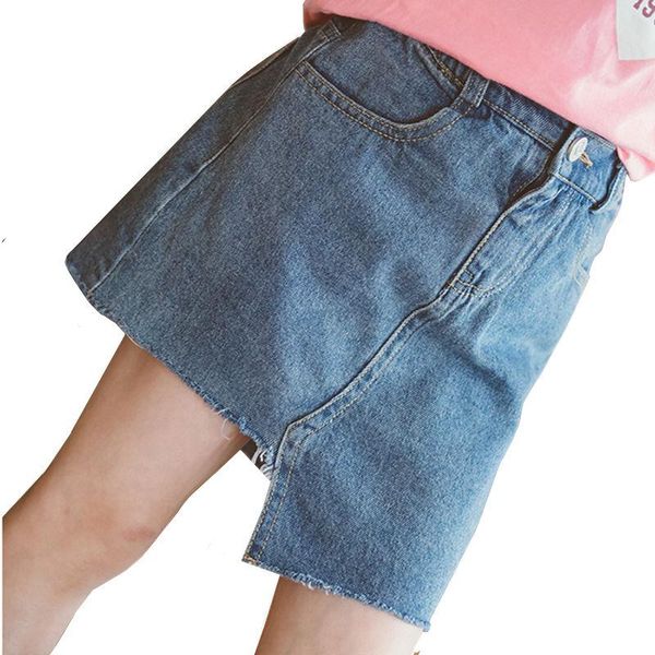 

girls shorts skirt 2021 summer fashion kids tassel pearl denim casual skirts for teenage girl 110-160cm dwq713