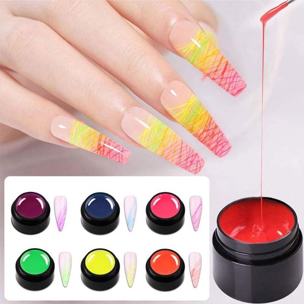 

nail gel spider polish reflective glitter line for nails art sparkling soak off uv painting wire drawing design lasting, Red;pink