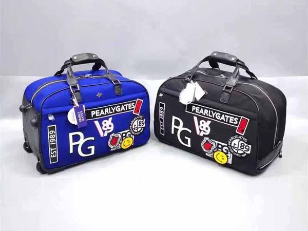 

golf bags clubs bag pearly gates suitcase clothing black/blue clothes ems
