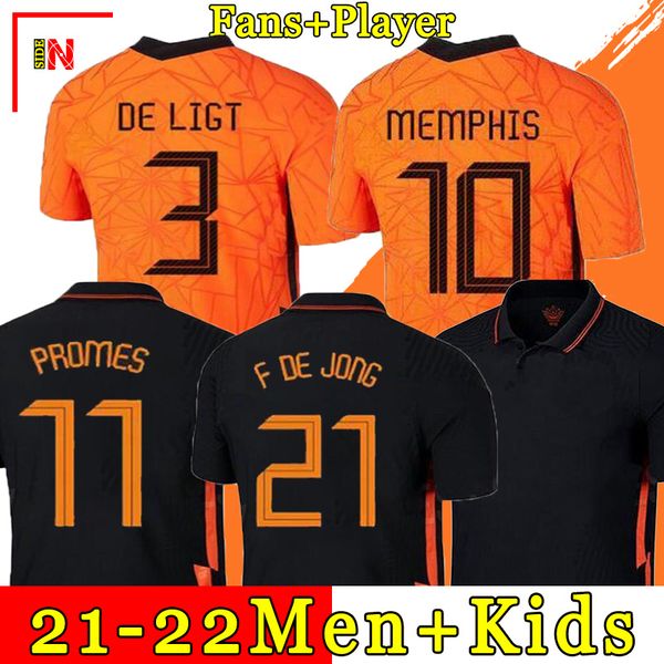 

netherlands 2021 2022 dutch football jersey de jong wijnaldum holland football kit virgil football jersey 21 22 strootman memphis jersey men, Black;yellow