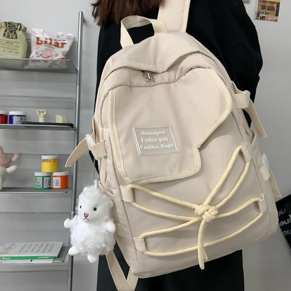 

cute backpack for teenage girls school bag female book bags luxury women lap2021 fashion student trendy travel nylon
