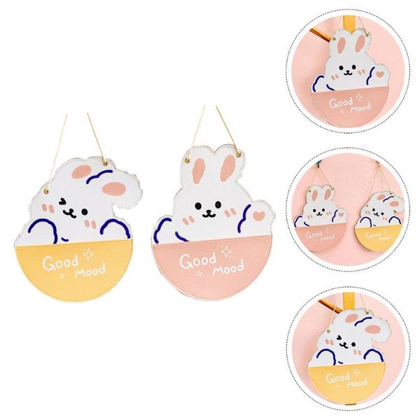 

storage bags 2pcs door back hanging bag leather pouch cartoon bear model