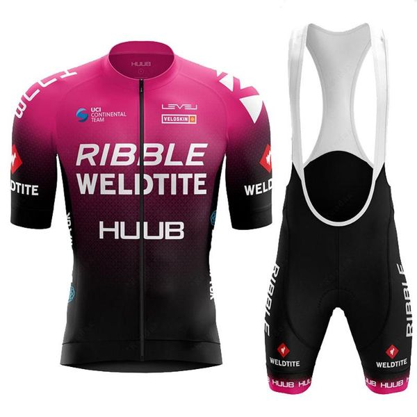 

racing sets huub cycling clothing men jersey set summer mtb bike clothes cyclist outfit bicycle maillot culottes suit rennrad trikot, Black;blue