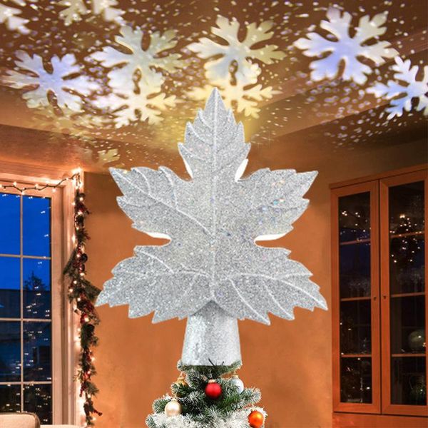 

christmas decorations projector light 3d rotating hollow glitter tree er pak55