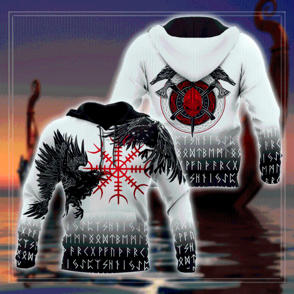 

men's hoodies & sweatshirts tattoo viking art 3d print fashion graphic hoodie streetwear casual zip hooded pullover oversized s, Black