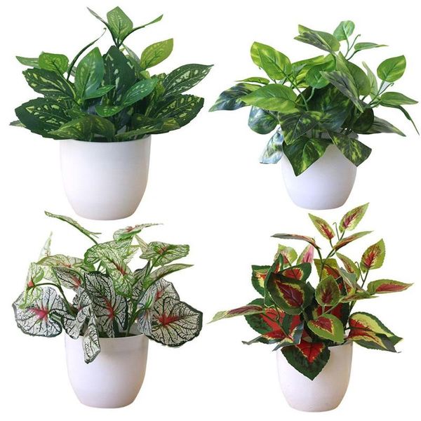 

decorative flowers & wreaths fresh artificial foliage plant pot bonsai party mall home deskoffice decor green planters decoration