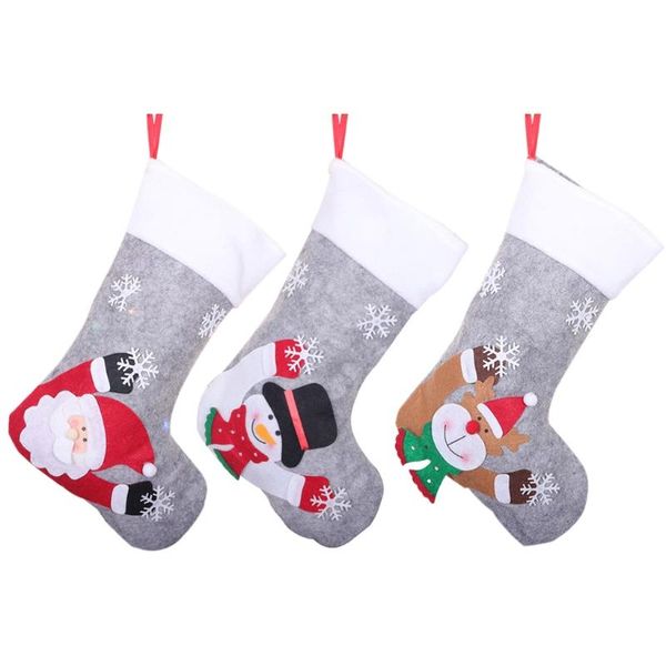 

christmas decorations stockings socks with led light xmas candy gift bag tree hanging ornaments for home year