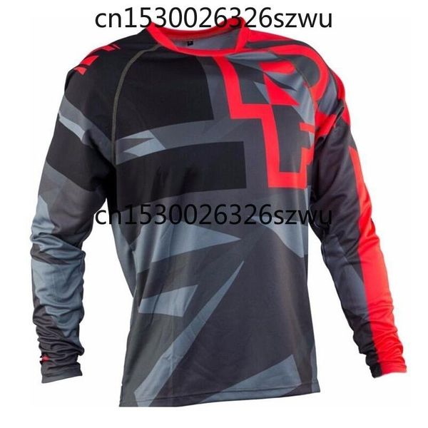 

racing jackets 2021 downhill jersey moto cycling off road mountain bike dh bicicletta bmx motocross clothing, Black;red