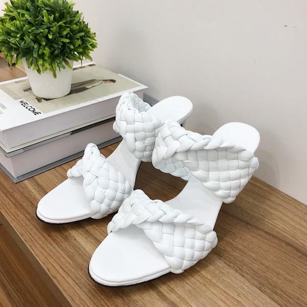 

slippers shoes women wandals sandalias mujer 2021 high heel outdoor female flat soft indoor black genuine cow leather