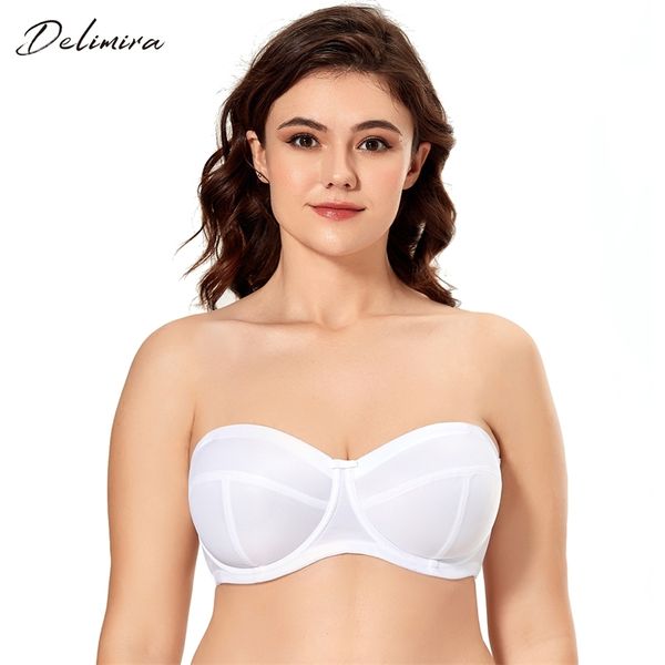 Delimira Mulheres Sem Padding Underwire Ultra Apoio Conversível Sublento Bra 211110