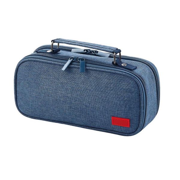

pen pouch multiple compartments office school pencil case students big capacity handheld multifunctional stationery storage bags