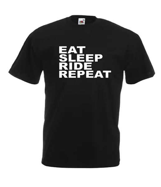 

eat sleep ride repeat xmas gift idea mens women t shirts multi-color s-2xl, White;black