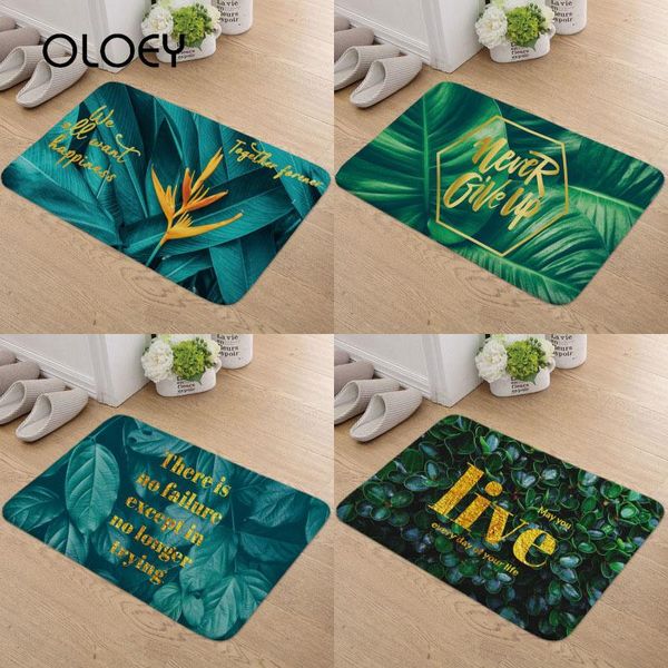 

cushion/decorative pillow green background printed floor mat door 40x60cm velvet bathroom non-slip rug kitchen living room decorative .