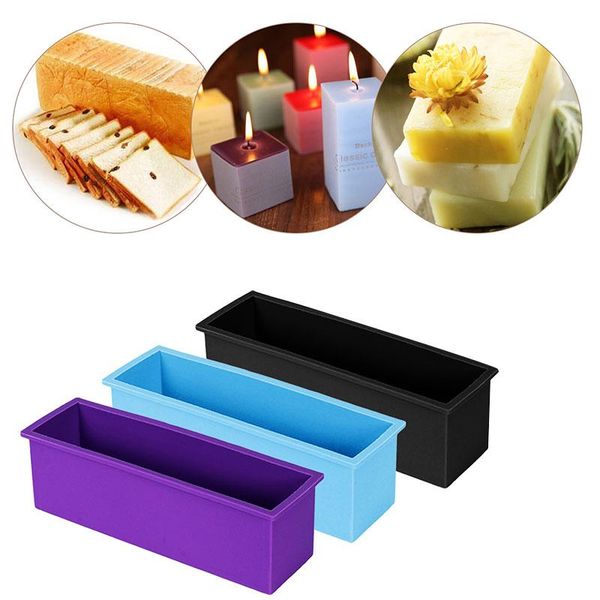

craft tools silicone soap mold rectangular box with flexible liner for diy handmade loaf mould making