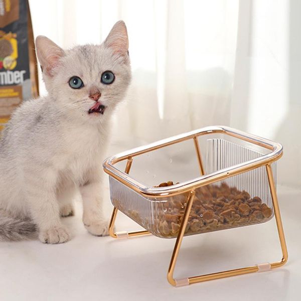 

cat bowls & feeders dog double bowl puppy kitten water dish practical pet food drinking feeder container household pets supplies