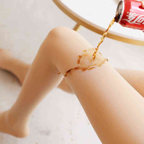 

socks autumn and winter leggings natural flh color bare leg artifact coke pants high waist warm socks look thin, Red;black