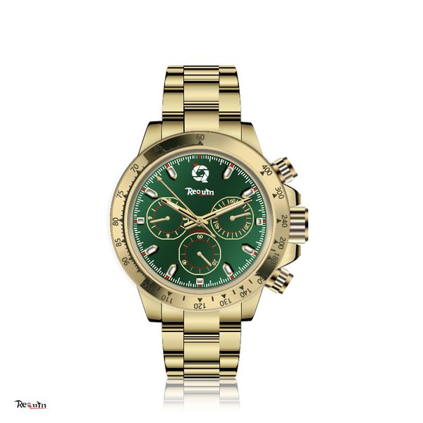 

luxury automatic mechanical watch men's requin 116503 gold stainless steel case green six-hand multi-function luminous bang dial cerami, Slivery;brown