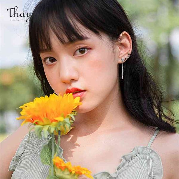 

thaya design silver color moonnight purple zircon stud earrings silver platinum for women midsummer nights dream fine jewelry, Golden;silver