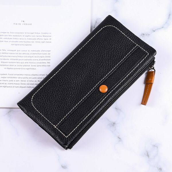 

phone wallet zipper mobile european fashion american long ukcuh two-fold leather female wallet female and multi-card lady clutch dwjbj, Red;black