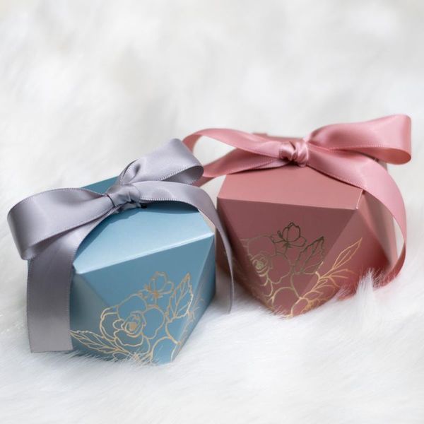 

gift wrap 20/50pcs diamond candy box wedding favors and gifts boxes bags for guests decoration baby shower party supplies