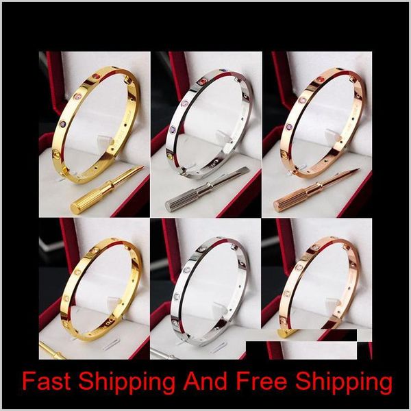 

fashion ten diamond bracelet for women's/men's love bangle with screwdriver cg68b b16wx, Black