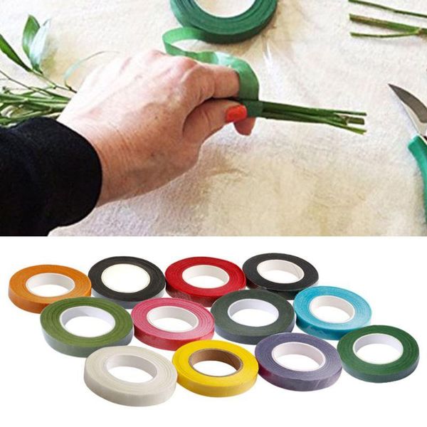 

yard 1cm floral stem tape corsages buttonhole artificial flower stamen wrap florist tapes craft art floristry decoration decorative flowers