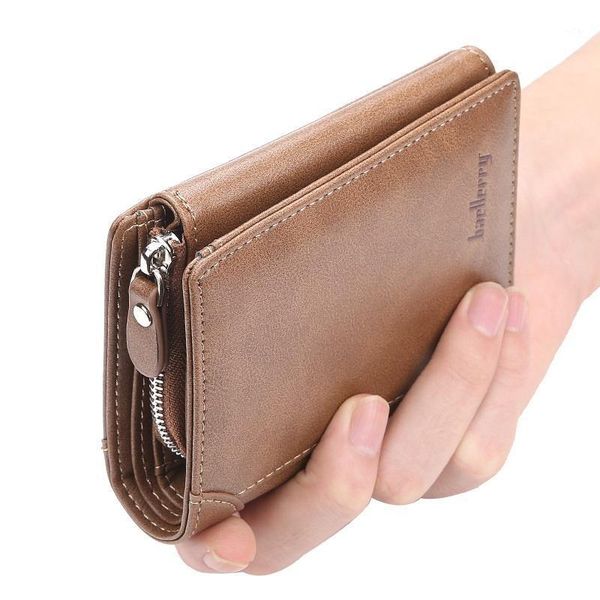 

fashion portable men wallets male short multi card three-fold small wallet thin buckle coin purse bag carteira masculina1, Red;black