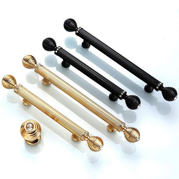 

handles & pulls gold door gate luxury black drawer kitchen cabinet and knobs furniture hardware