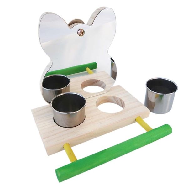 

other bird supplies stainless steel cups with perch parrots mirror toys wooden play stand