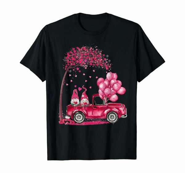 

funny cute gnomes in trucks happy valentine gifts t-shirt, White;black