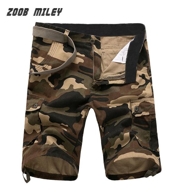 

men summer camouflage military cargo shorts loose fit cotton fashion workout baggy plus size no belt men's, White;black