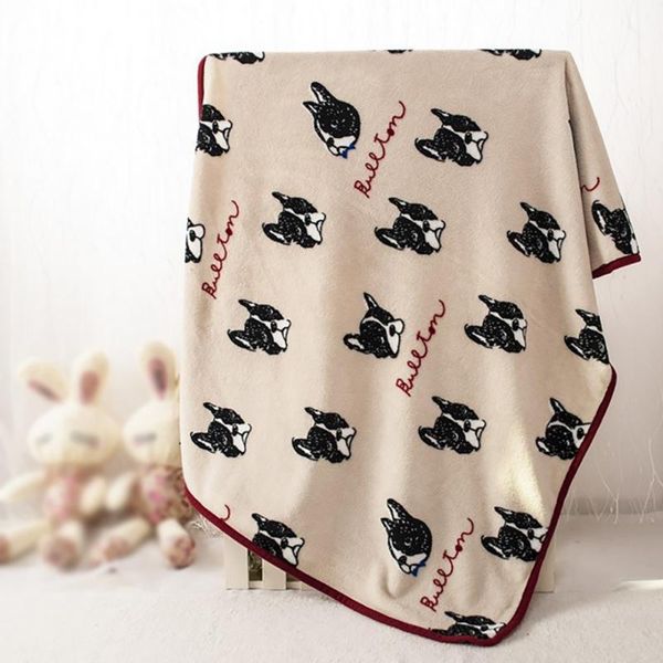 

kennels & pens dog pug head throw blanket flannel nap quilt pet cats necessary a