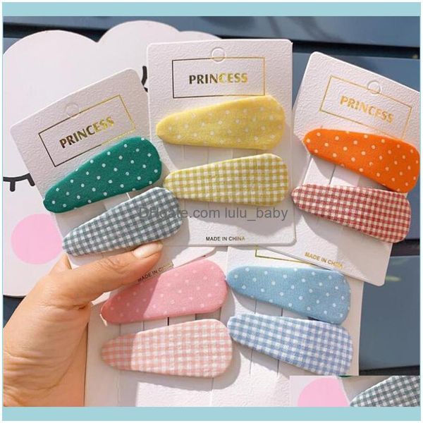 

jewelry jewelryset hair clips for girls plaid hairpin barrette aessories kids party & barrettes drop delivery 2021 50uls, Golden;silver