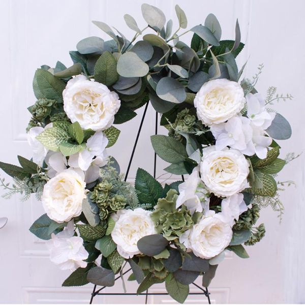 

decorative flowers & wreaths handmade floral wreath door rose artificial peony for front decorations wall decor