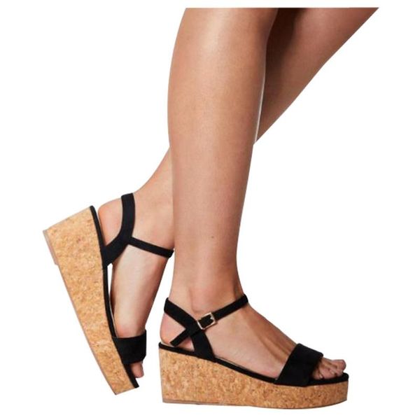 

summer platform sandals 2021 fashion women sandal wedges shoes casual woman peep toe black causal