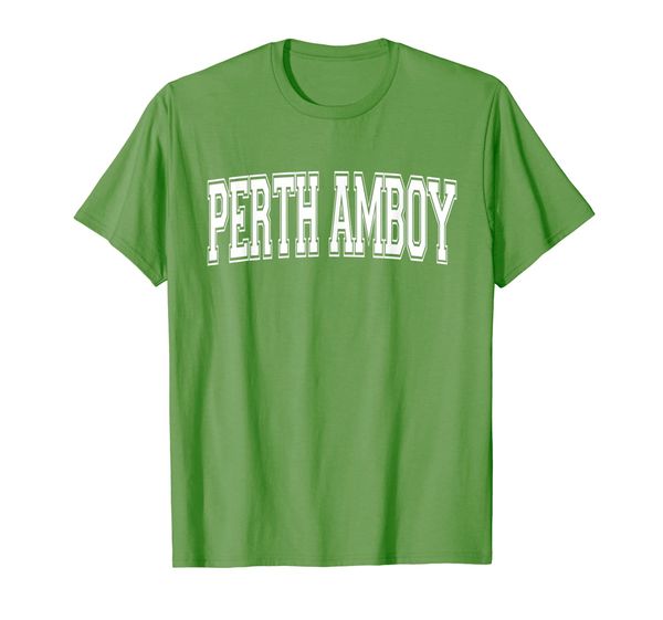

perth amboy nj new jersey usa vintage sports varsity style t-shirt, White;black